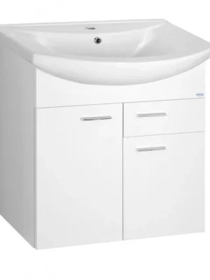 ZOJA umyvadlová skříňka 61,5x74x32cm, 2x dvířka, 1x zásuvka, bílá Sleva