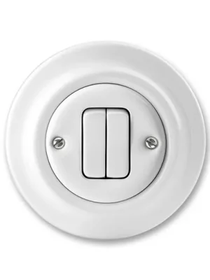 ABB 3559K-C87345 Decento® Ovládač zapínací dvojitý 1/0+1/0, bílá Nízká Cena