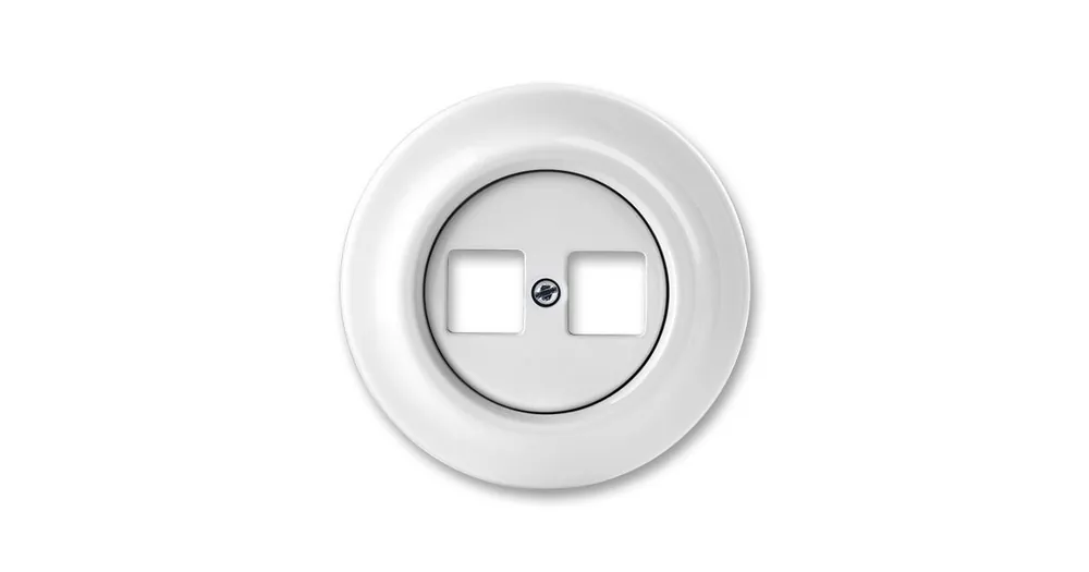 ABB 5014K-C01018 Decento® Zásuvka komunikační dvojnásobná, bílá Originální