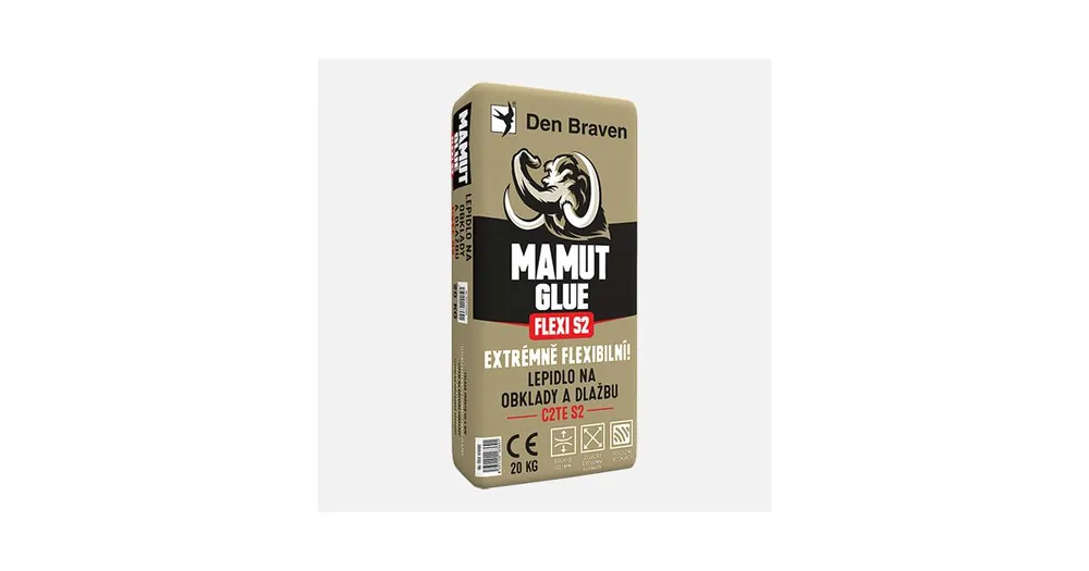 Den Braven MAMUT GLUE FLEXI S2 Extrémně flexibilní lepidlo na obklady a dlažbu C2TE S2 pytel 20kg Omezená Nabídka