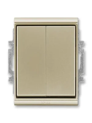 ABB 3558E-A52940 33 Time® Přepínač střídavý dvojitý IP 44, zapuštěný, šampaňská Super Cena