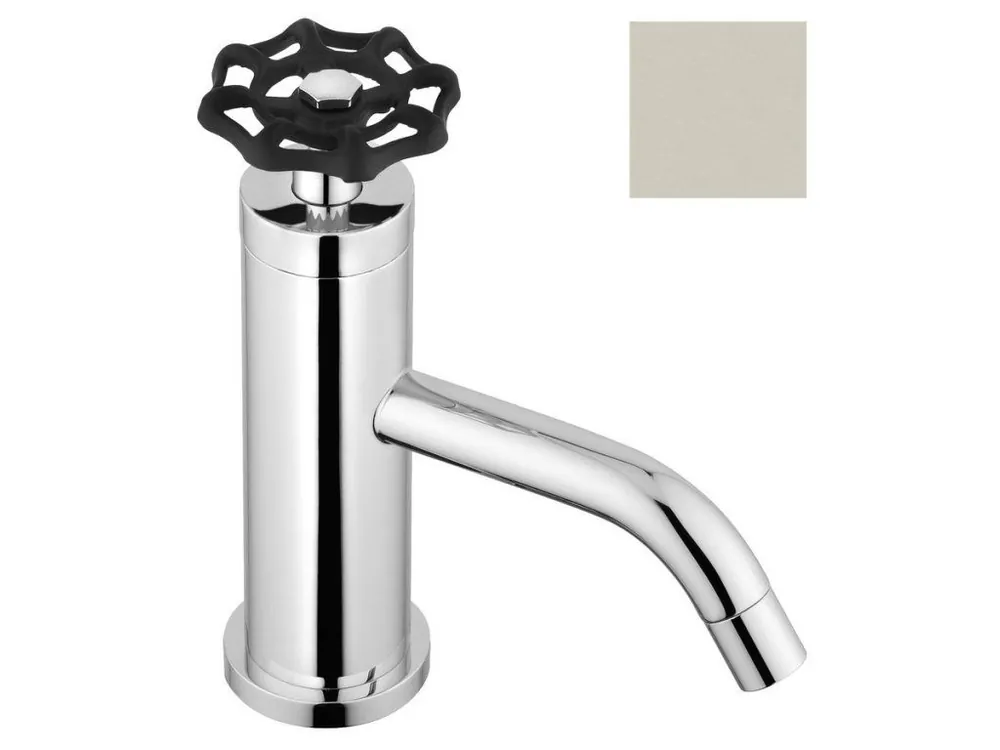 Značkový INDUSTRY stojánková umyvadlová baterie, výška 162 mm, nikl/černá