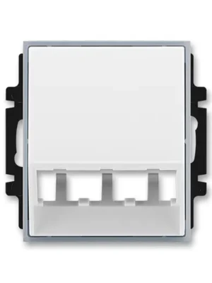 Akce ABB 5014E-A00400 04 Element® Kryt zásuvky komunikační pro prvky Panduit Mini-Jack, Mini-Com, bílá / ledová šedá