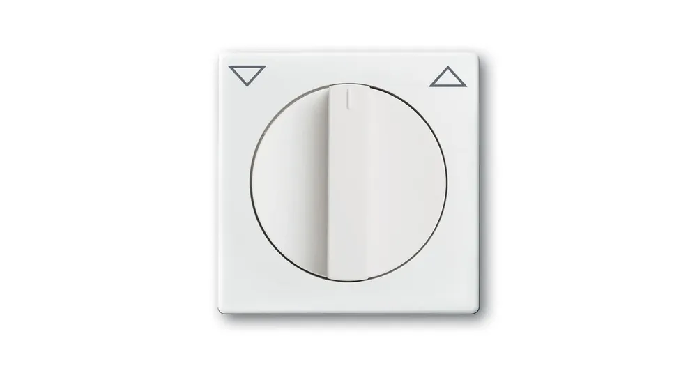 ABB 1710-0-3172 Future® linear, Solo®, Solo® carat Kryt spínače žaluziového otočného s otočným ovladačem, s potiskem, studio bílá Novinka