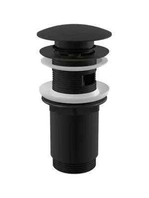 Alcadrain Umyvadlová výpusť click/clack 5/4˝ kovová velká zátka, černá-mat Výprodej