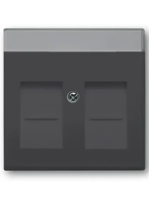 ABB 1710-0-3627 Future® linear, Solo®, Solo® carat Kryt zásuvky komunikační, antracitová Aktuální