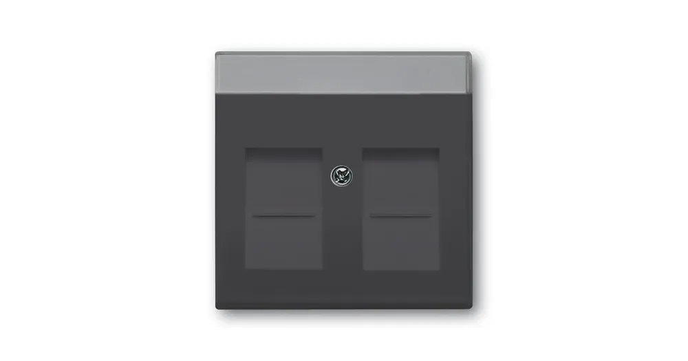 ABB 1710-0-3627 Future® linear, Solo®, Solo® carat Kryt zásuvky komunikační, antracitová Aktuální