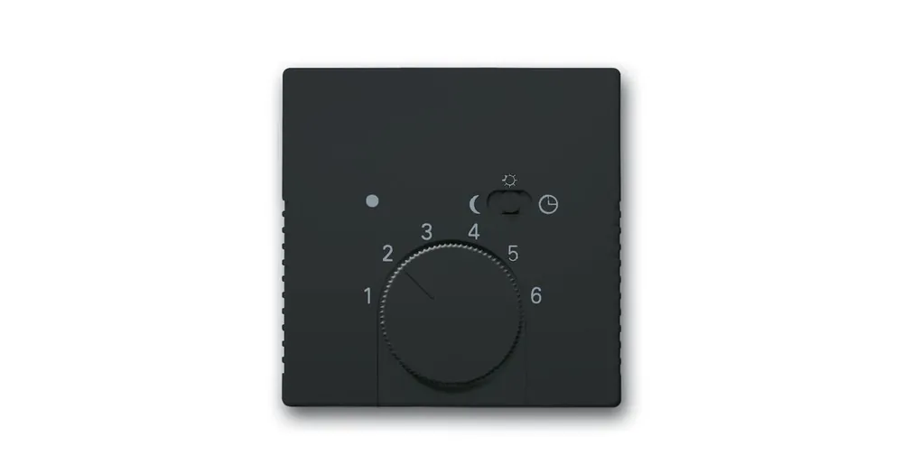 ABB 1710-0-3630 Future® linear, Solo®, Solo® carat Kryt termostatu, s otočným ovladačem a posuvným přepínačem, antracitová Jen Po Omezenou Doba