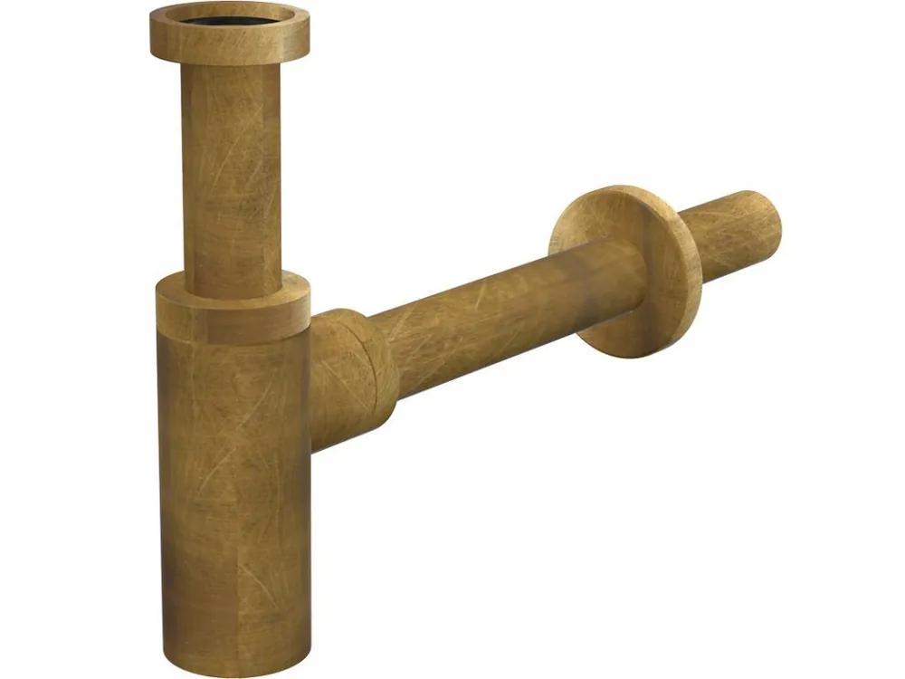 Alcadrain Sifon pro umyvadlo DESING kovový, bronz-antic <span class="product-appendix"> průměr odpadu 32 mm</span> Víkendová Akce