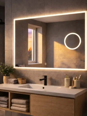 LED zrcadlo Aura Focus 110x65 cm | Nastavitelná chromatičnost a 5x lupa Must-Have