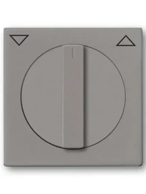 ABB 1710-0-3840 Solo®, Solo® carat Kryt spínače žaluziového otočného s otočným ovladačem, s potiskem, metalická šedá Dokud Zásoby Vydrží