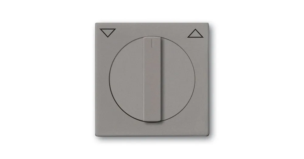 ABB 1710-0-3840 Solo®, Solo® carat Kryt spínače žaluziového otočného s otočným ovladačem, s potiskem, metalická šedá Dokud Zásoby Vydrží