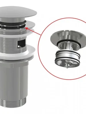 Nízká Cena Alcadrain Umyvadlová výpusť click/clack 5/4˝ kovová velká zátka <span class="product-appendix"> vyjímatelná výpust</span>