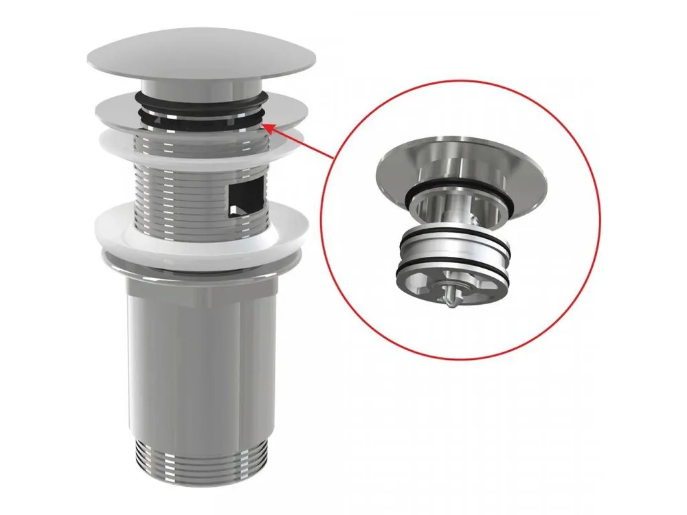 Nízká Cena Alcadrain Umyvadlová výpusť click/clack 5/4˝ kovová velká zátka <span class="product-appendix"> vyjímatelná výpust</span>