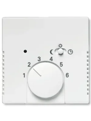 ABB 1710-0-3886 Future® linear Kryt termostatu, s otočným ovladačem a posuvným přepínačem, mechová bílá Kup Teď