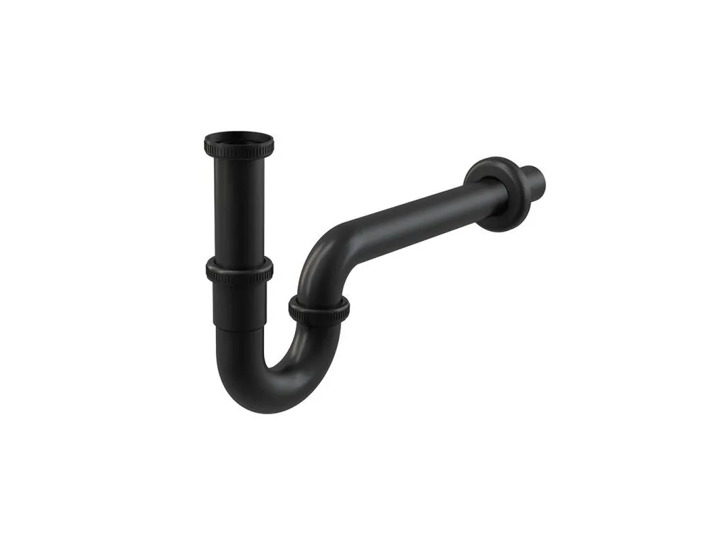 Alcadrain Sifon pro umyvadlo kovový U s převlečnou maticí 5/4˝BLACK <span class="product-appendix"> průměr odpadu 32 mm</span> Akční Nabídka