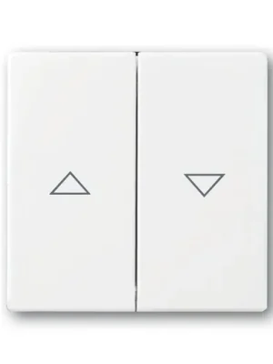 ABB 1751-0-2756 Future® linear, Solo®, Solo® carat Kryt spínače žaluziového kolébkového dělený, s potiskem, studio bílá Tovární Cena