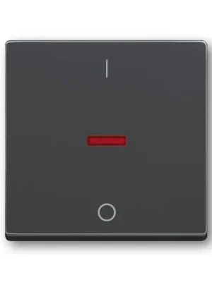 ABB 1751-0-2927 Future® linear, Solo®, Solo® carat Kryt spínače kolébkového s červeným průzorem, s potiskem, antracitová Akční Cena