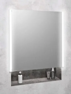 Zápustná zrcadlová galerka s LED osvětlením Integra 65x70 cm Jen Po Omezenou Doba