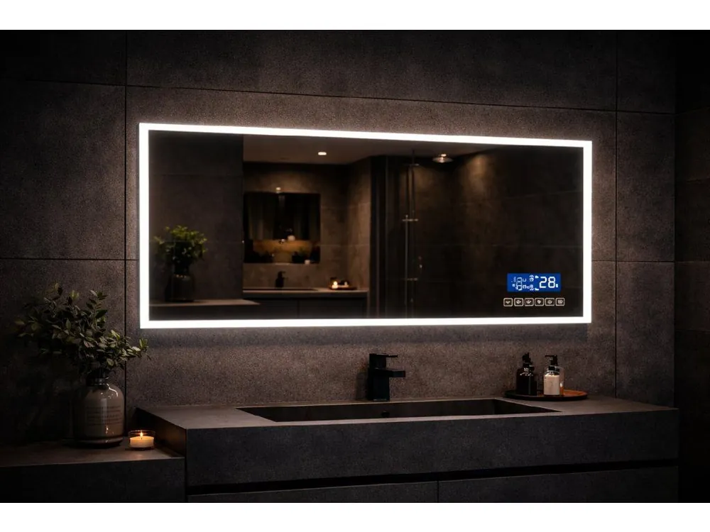 Velké Smart LED zrcadlo 120x65 cm s Bluetooth a Anti-fog | Koupelny-Sanita.cz Finální Výprodej