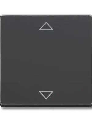 ABB 6430-0-0386 Future® linear Kryt s krátkocestným ovladačem, s potiskem, mechová černá Cenově Výhodný