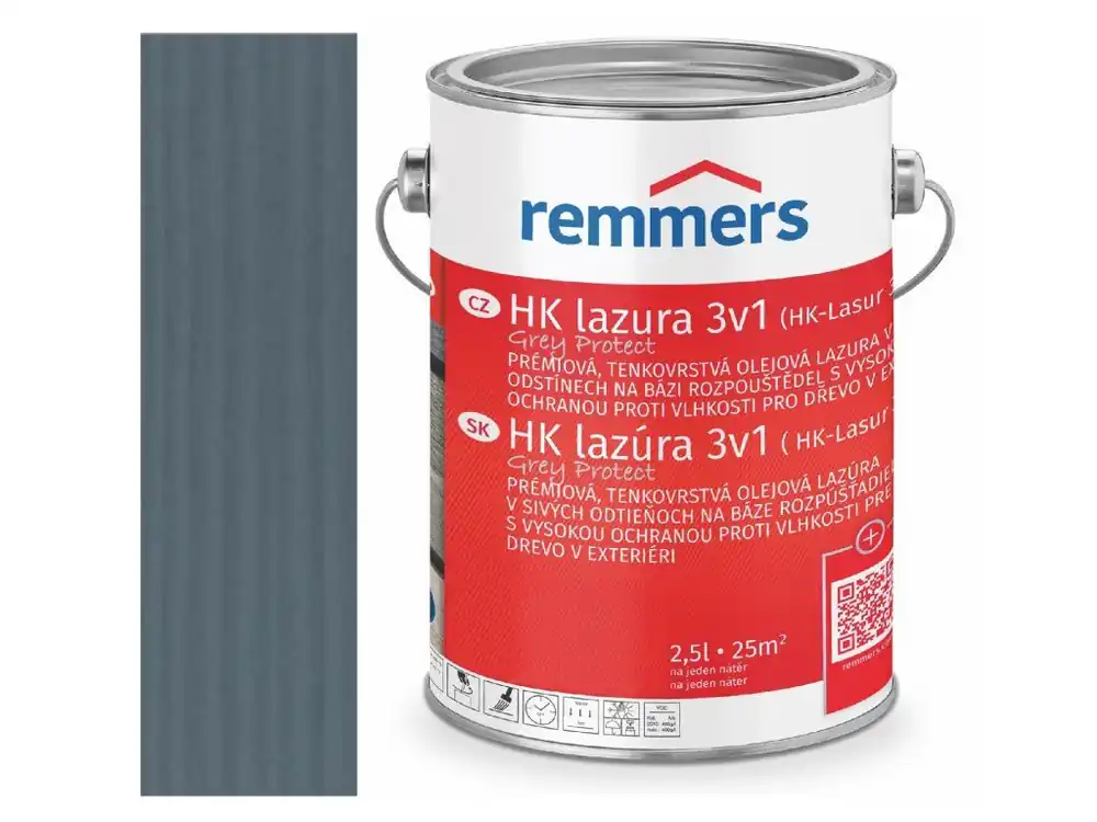 Značkový REMMERS - HK Lasur Grey-Protect 2,5L 2472 (FT-20923) Žulově šedá - Granitgrau <span class="product-appendix"> + dárek k objednávce nad 1000Kč</span>