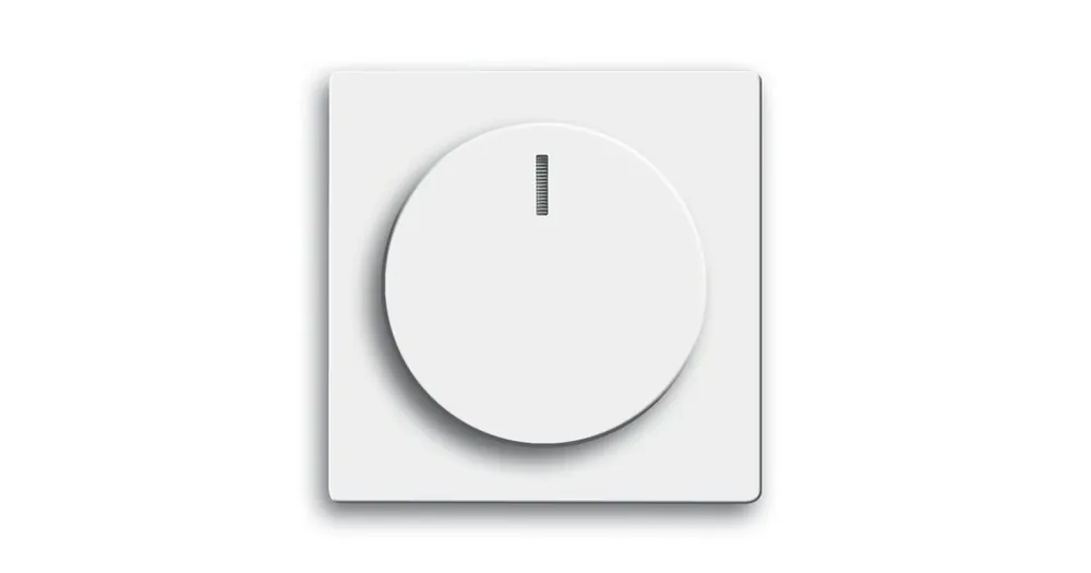 ABB 6599-0-2953 Future® linear, Solo®, Solo® carat Kryt stmívače s otočným ovladačem, s upevňovací maticí a doutnavkou, studio bílá Značkový