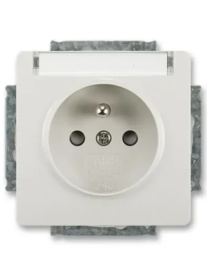 ABB 5518G-A02352 S1 Swing®, Swing®L Zásuvka jednonásobná s ochranným kolíkem, s clonkami, s popisovým polem, světle šedá Objednat Nyní