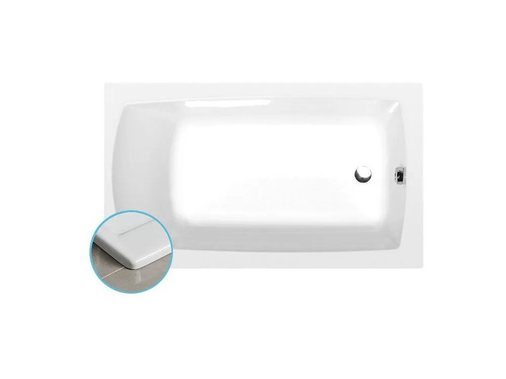 Novinka LILY SLIM obdélníková vana 120x70x39cm, bílá