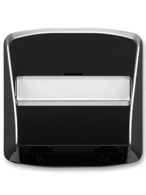 ABB 5013A-A00215 N Tango® Kryt zásuvky telefonní s 2 otvory, černá Přímo Od Výrobce