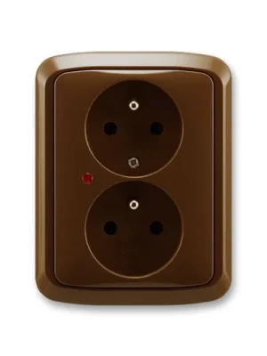 ABB 5592A-A2349H Tango® Zásuvka dvojnásobná s ochrannými kolíky, s ochranou před přepětím, hnědá Koupit Online