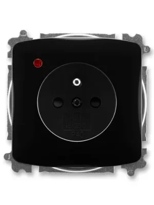 ABB 5599A-A02357 N Tango® Zásuvka jednonásobná s ochranným kolíkem, s clonkami, s ochranou před přepětím, černá Speciální Cena