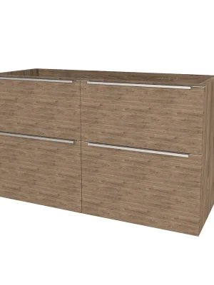 Značkový Mereo Mailo, koupelnová skříňka 121 cm, chrom madlo, Multidecor, Dark Rockford Hic