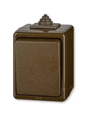 Akce ABB Praktik 3553-06929 H Přepínač střídavý č.6 IP 44 Hnědá schodišťový vhodné na dřevo bez podložky