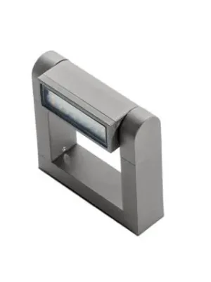 Víkendová Akce LED Venkovní nástěnné svítidlo Azzardo Frame wall bright grey AZ2133 8W 800lm 3000K IP54 18,5cm světle šedé - AZZARDO