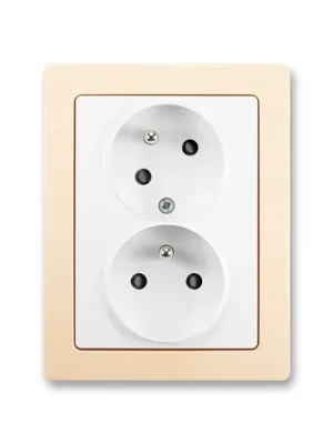 ABB 5513J-C02357 B1C1 Swing®L Zásuvka dvojnásob.s ochr.kolíky,clonky,natočená jasně bílá/krémová Horká Nabídka