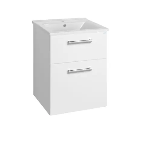 SAPHO | VEGA | skř&iacute;ňka bez umyvadla | z&aacute;věsn&aacute; | 55cm | 2 z&aacute;suvky | b&iacute;l&aacute; lesk Speciální Cena