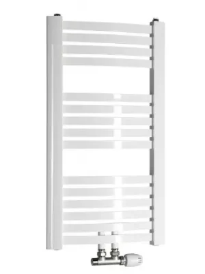 Značkový SAPHO | STING | otopn&yacute; žebř&iacute;k | obl&yacute; | středov&eacute; připojen&iacute; | 450x817 | b&iacute;l&aacute;