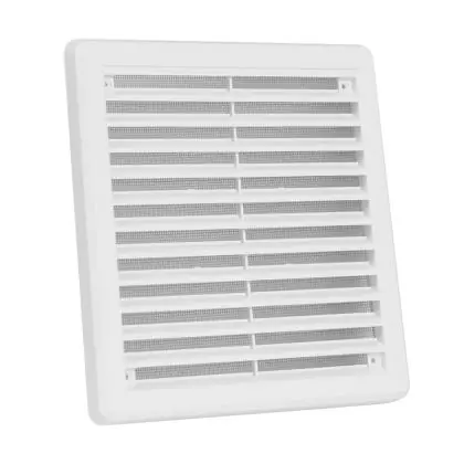 Značkový Větrací mřížka se síťovinou - krytka 200 x 200 mm - Bílá