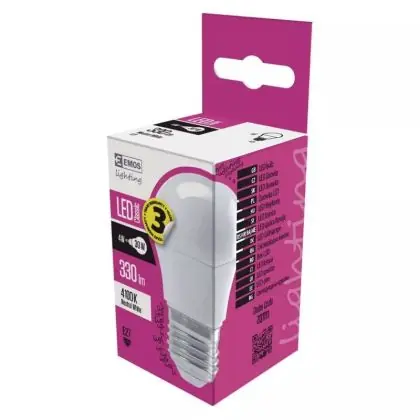 Expresní Doručení ZQ1111 - Žárovka LED CLS MINI GL 4W(30W) 330lm E27 NW