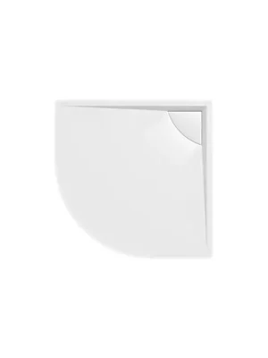 Značkový LUSSA sprchová vanička z litého mramoru se záklopem, čtvrtkruh 90x90x4cm, R550, 71602