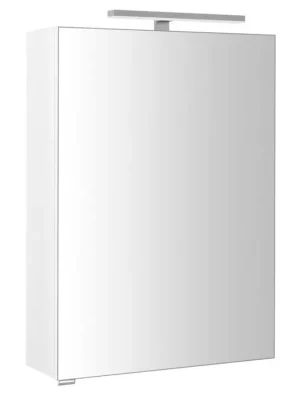 RIWA LED galerka 50×70 bílá lesk – koupelnová zrcadlová skříňka Zlevněný