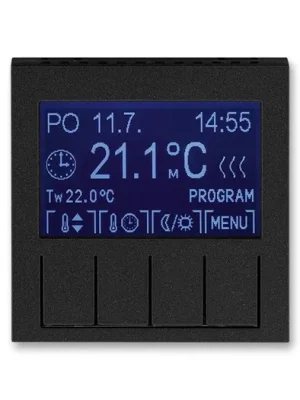 ABB 3292H-A10301 63 LEVIT Termostat univerzální programovatelný onyx/kouřová Ověřený