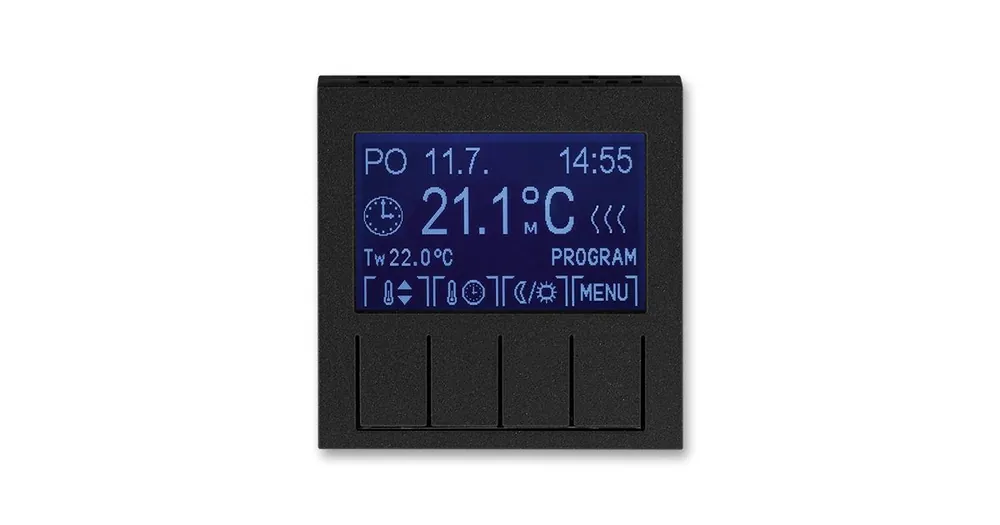 ABB 3292H-A10301 63 LEVIT Termostat univerzální programovatelný onyx/kouřová Ověřený