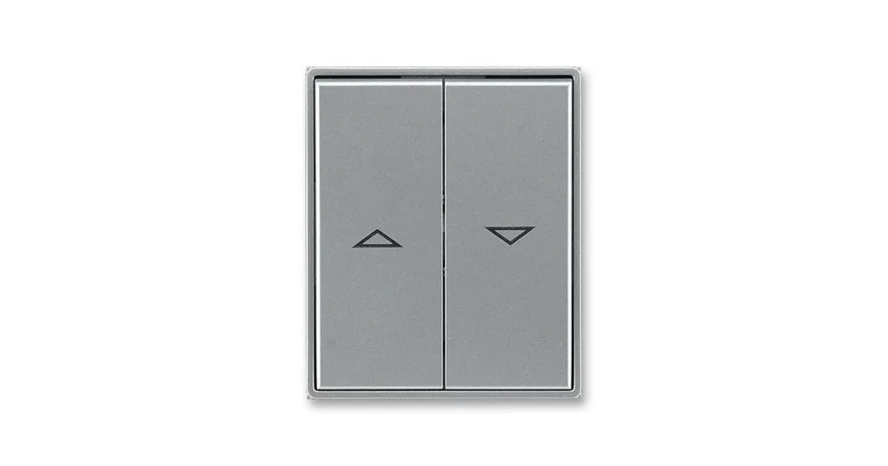 ABB 3558E-A00662 36 TIME Kryt spínače žaluziového dělený s potiskem ocelová Hit Sezóny