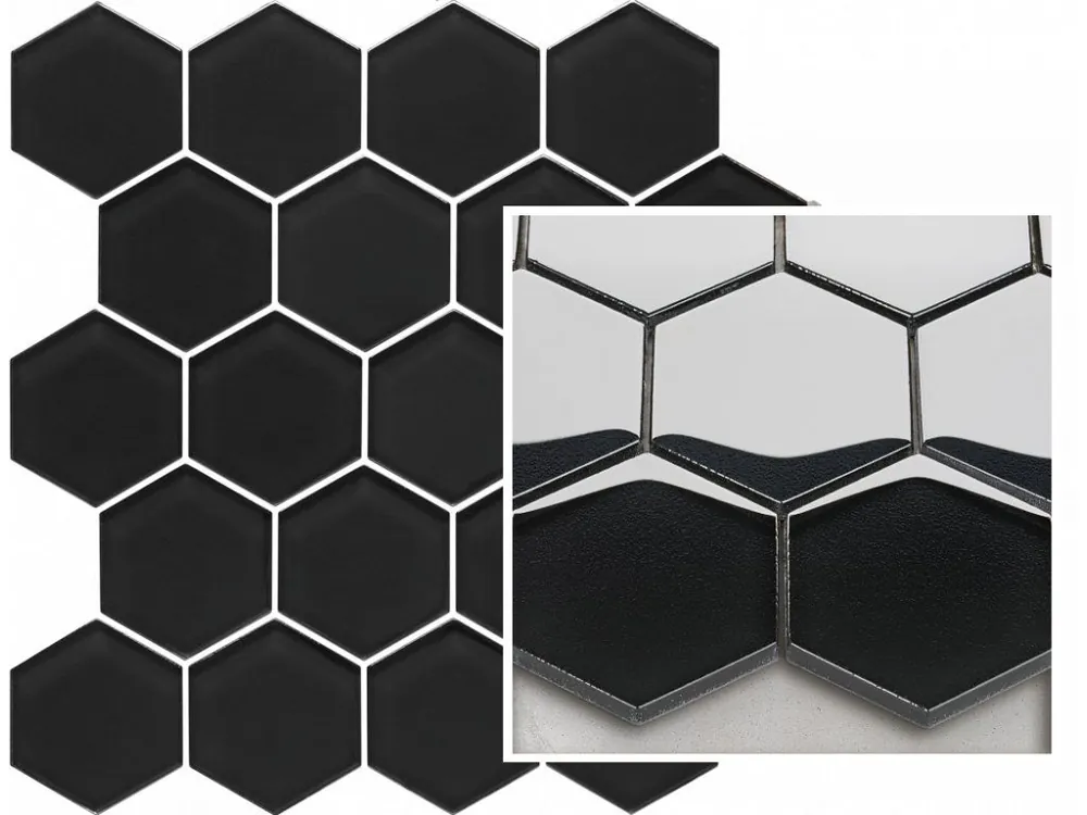 Značkový Hexagon mozaika univerzální Nero Paradyz 22x25,5 cm