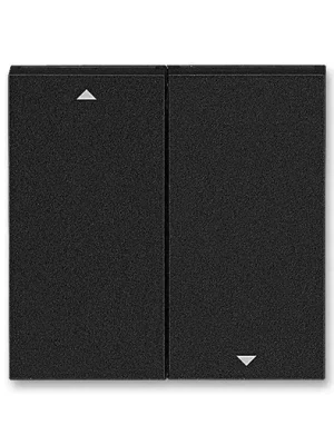 ABB 3559H-A00662 63 LEVIT Kryt spínače žaluziového, dělený s potiskem onyx/kouřová černá Akční Cena