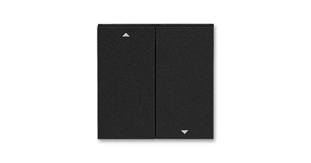 ABB 3559H-A00662 63 LEVIT Kryt spínače žaluziového, dělený s potiskem onyx/kouřová černá Akční Cena