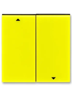 ABB 3559H-A00662 64 LEVIT Kryt spínače žaluziového, dělený s potiskem žlutá/kouřová černá Nejprodávanější