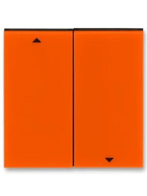 ABB 3559H-A00662 66 LEVIT Kryt spínače žaluziového, dělený s potisk. oranžová/kouřová čern Výhodná Nabídka